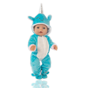 Pyjama Poupée Licorne Vert Bleu