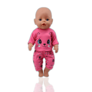 Pyjama Poupon Rose Chat