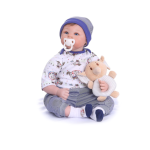 Vrai Bébé Reborn Garçon Bleu - Jonas