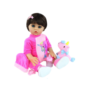 Bébé Reborn Fille Peluche Licorne - Zélie