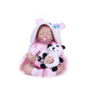 Bébé Reborn Fille Yeux Fermés Panda - Fanny