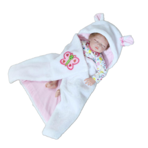 Bebe Reborn Fille En Silicone Avec Les Yeux Fermés - Joséphine