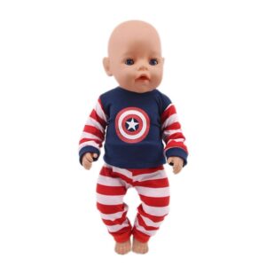 Pyjama Pour Poupon Super Héros (Captain América)