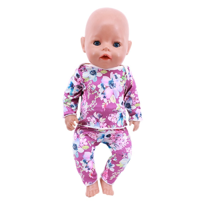 Pyjama Pour Poupon (Fleur Violet)