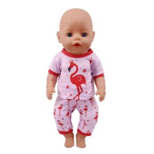 Pyjamas Pour Bébé Reborn Fille Flamant Rose