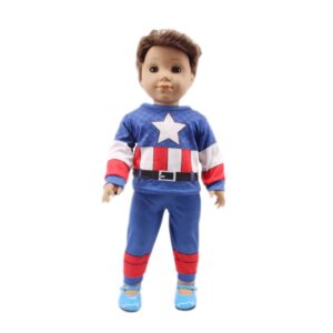 Pyjama Pour Poupon De Super Héros (Captain America)