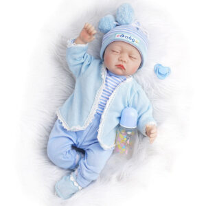 Bébé Reborn Garçon Yeux Fermés Blue - Rémi