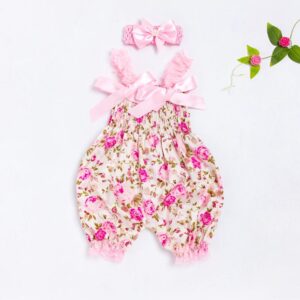 Combishort Bébé Reborn À Fleurs