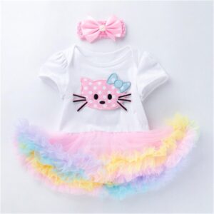 Robe Pour Bébé Reborn "Arc-En-Ciel"