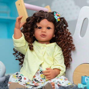 Bébé Reborn Fille Métisse Cheveux Frisé - Diana